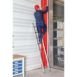 euroline Alu-Sprossenanlegeleiter Nr. 301, max. Sprossen 1x10, max. Arbeitshöhe: 415 cm