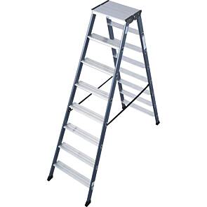 Krause MONTO Stufen-Doppelleiter SePro D, eloxiert, max. Arbeitshöhe: 330 cm