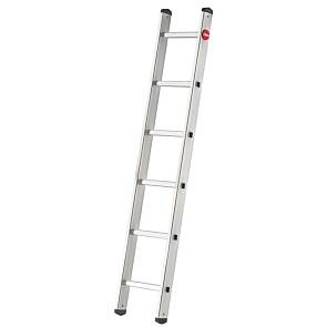 Hailo Alu-Anlegeleiter ProfiStep uno, 1-teilig, max. 1x18 Sprossen, max. Arbeitshöhe 595 cm
