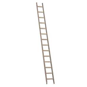 Layher Bau-Holzanlegeleiter 1036, max. 21 Sprossen, max. Arbeitshöhe: 690 cm