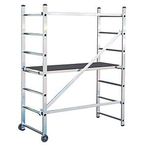 Krause CORDA Treppen-Kleingerüst 916174 mit Rollen, Arbeitshöhe: 300 cm