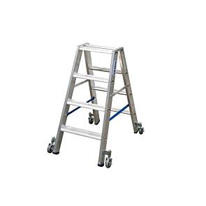 Krause STABILO Stufen-Doppelleiter, fahrbar, bis max. Arbeitshöhe: 435 cm
