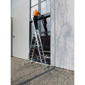 euroline Alu-Mehrzweckleiter Nr. 207, 3-teilig, max. Arbeitshöhe: 895 cm