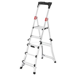 Hailo Teleskop-Stehleiter TL100 TopLine 1x5 Stufen, max. Arbeitshöhe: 309 cm