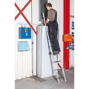 euroline Alu-Sprossenanlegeleiter Nr. 201, max. Arbeitshöhe: 350 cm
