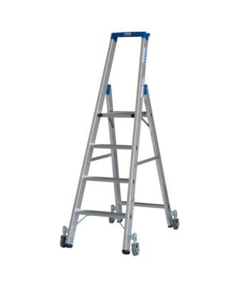 Krause STABILO Stufen-Stehleiter, fahrbar, bis max. Arbeitshöhe: 480 cm