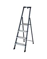 Krause MONTO Stufen-Stehleiter Securo, eloxiert, max. Arbeitshöhe: 370 cm