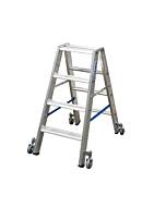 Krause STABILO Stufen-Doppelleiter, fahrbar, bis max. Arbeitshöhe: 435 cm