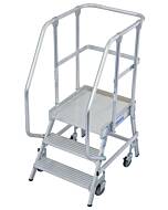 Krause STABILO Podestleiter fahrbar, einseitig, ohne Handläufe, max. Arbeitshöhe: 390 cm