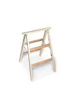 euroline Holz-Tapezierbock Nr. 1150102, 2x2 Sprossen, max. Arbeitshöhe 205 cm
